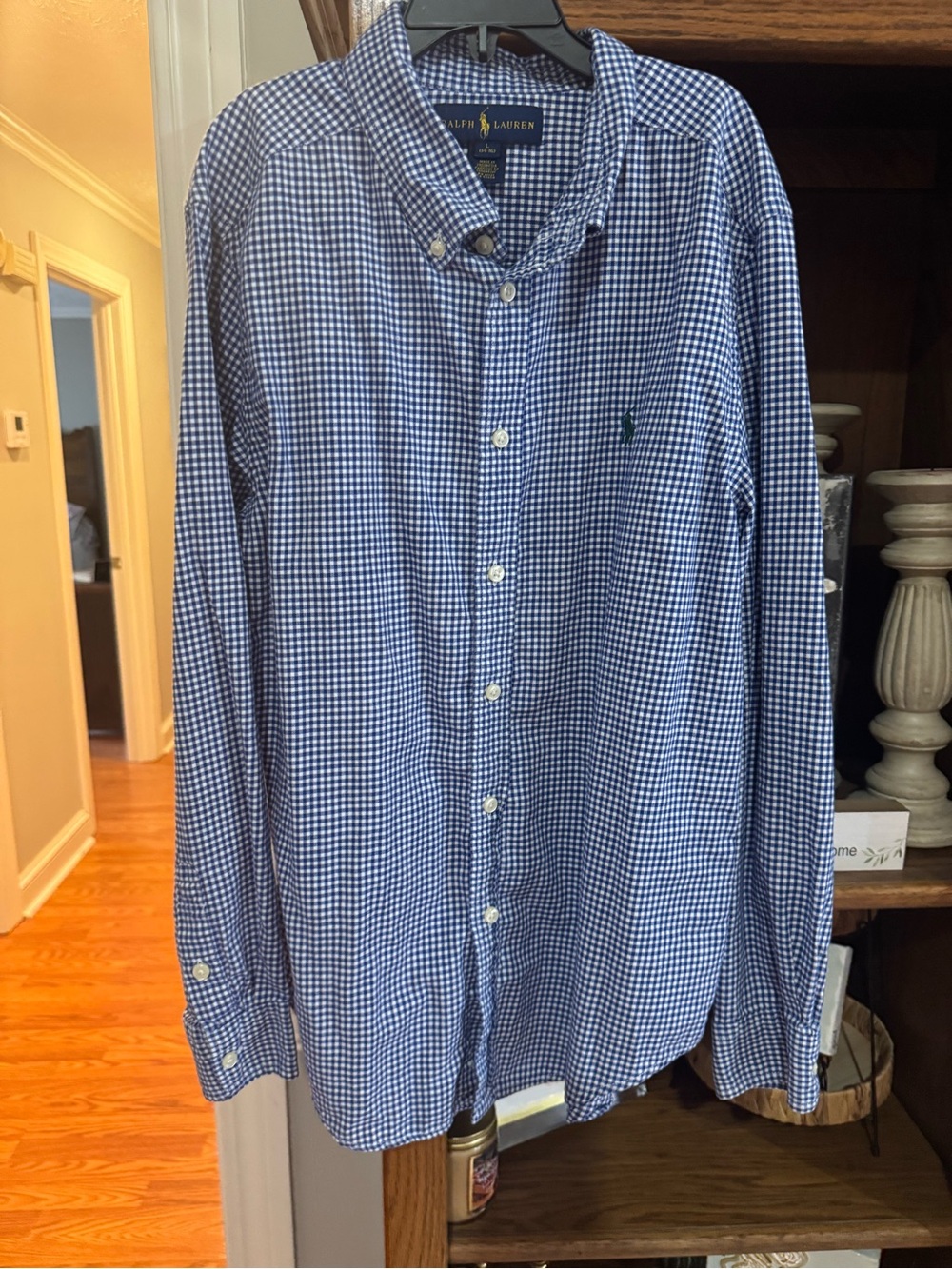 Ralph Lauren boys Blue Gingham Button-Down Shirt